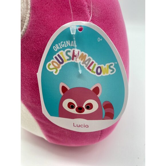 Squishmallow Plush NWT New 8” Lucia Pink White Lemur 2020 Summer - Picture 4 of 5
